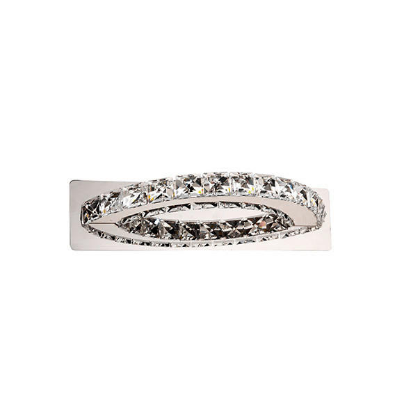 LED-WANDLEUCHTE 27/13/7 cm   - Chromfarben, Design, Metall (27/13/7cm)