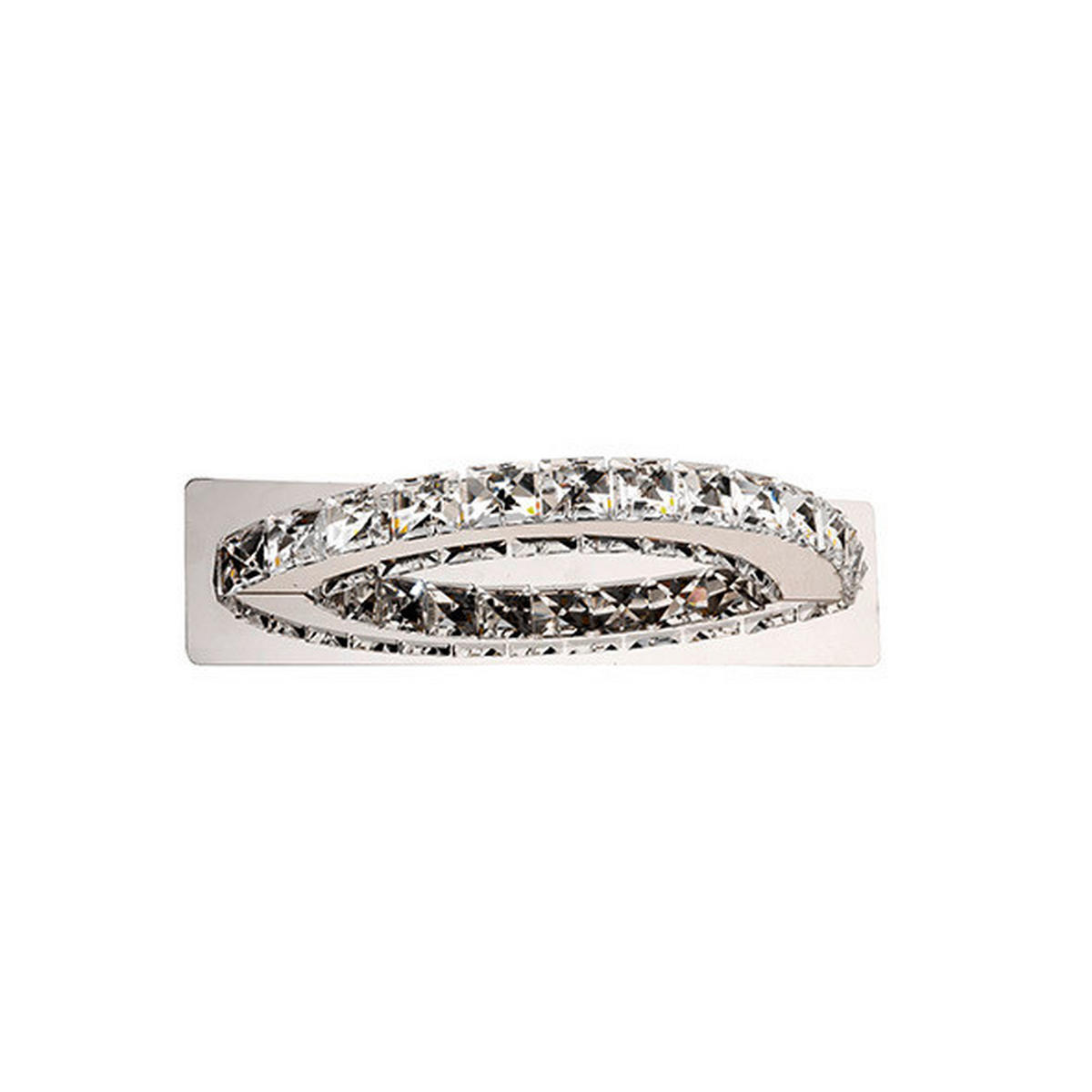 LED-WANDLEUCHTE 27/13/7 cm   - Chromfarben, Design, Metall (27/13/7cm)