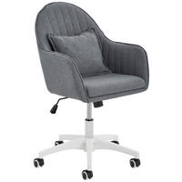 DREHSTUHL  in Mikrofaser Dunkelgrau  - Dunkelgrau/Weiß, Design, Kunststoff/Textil (59/83-93/68cm) - Livetastic