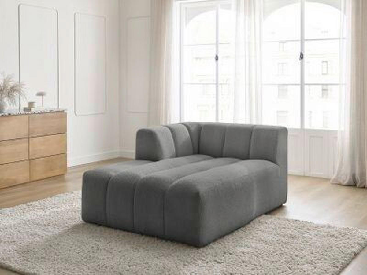 SOFAELEMENT ANNECY Bouclé Dunkelgrau  - Dunkelgrau/Schwarz, MODERN, Kunststoff/Textil (120/72/170cm)