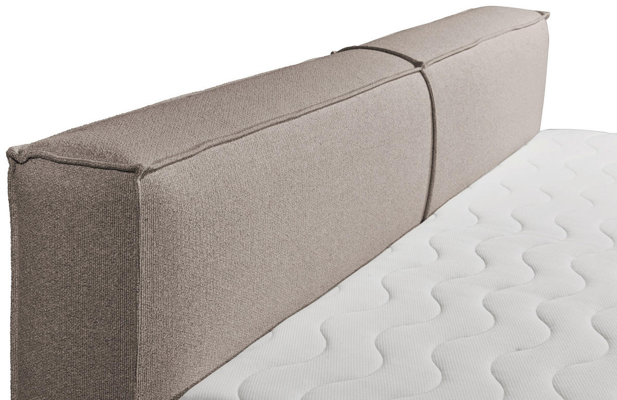 BOXSPRINGBETT 240/200 cm  in Taupe  - Taupe/Schwarz, LIFESTYLE, Kunststoff/Textil (240/200cm) - Boxxx