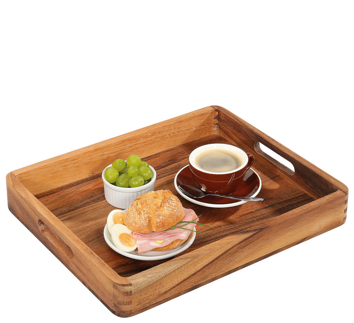 SERVIERTABLETT Holz Akazie  - Akaziefarben, Basics, Holz (52/43/6cm) - Zassenhaus