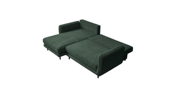 ECKSOFA in Struktur Dunkelgrün  - Dunkelgrün/Schwarz, KONVENTIONELL, Holz/Textil (170/247cm) - Carryhome