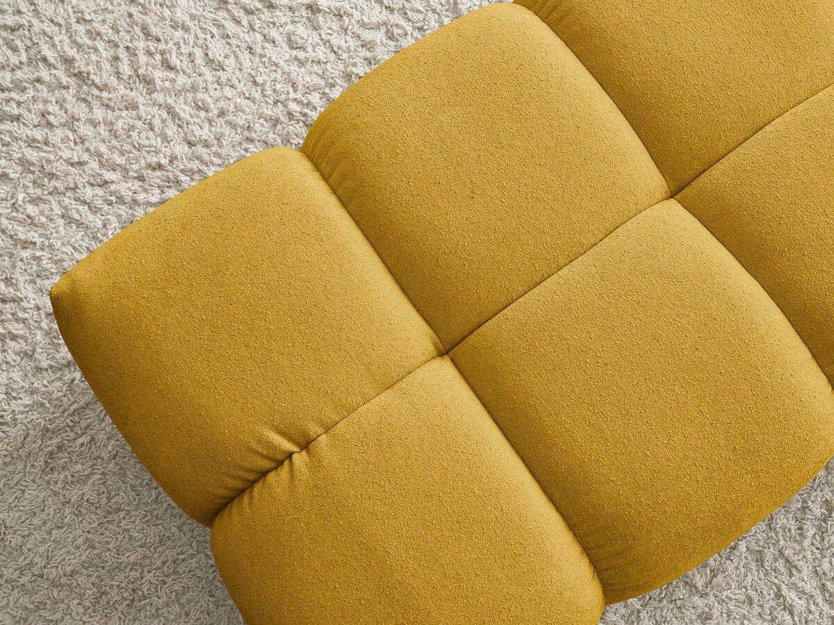 HOCKER EVEREST Struktur Gelb  - Gelb/Schwarz, MODERN, Kunststoff/Textil (140/70/40cm)