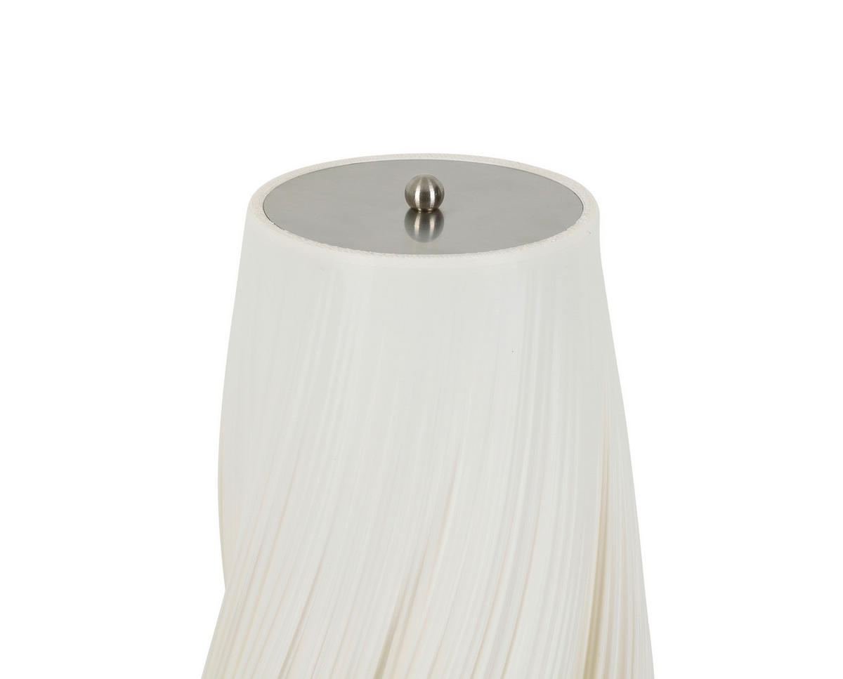 STOJACIA LED LAMPA, 30/155 cm  - biela/niklová, Lifestyle, kov/plast (30/155cm) - Dieter Knoll