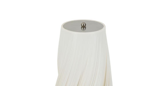 LED-STEHLEUCHTE 30/155 cm - Weiß/Nickelfarben, LIFESTYLE, Kunststoff/Metall (30/155cm) - Dieter Knoll