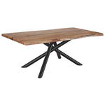 ESSTISCH in Holz, Metall 200/100/76 cm   - Schwarz/Akaziefarben, LIFESTYLE, Holz/Metall (200/100/76cm) - Landscape