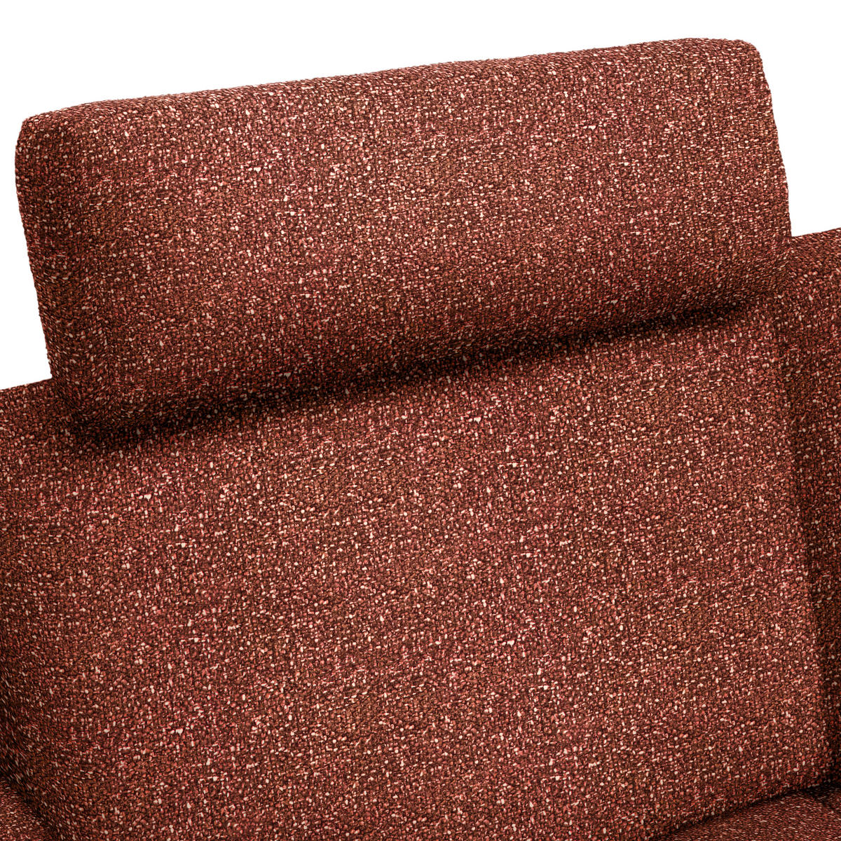 ECKSOFA in Struktur Rostfarben  - Rostfarben/Schwarz, Design, Textil/Metall (262/157cm) - Novel