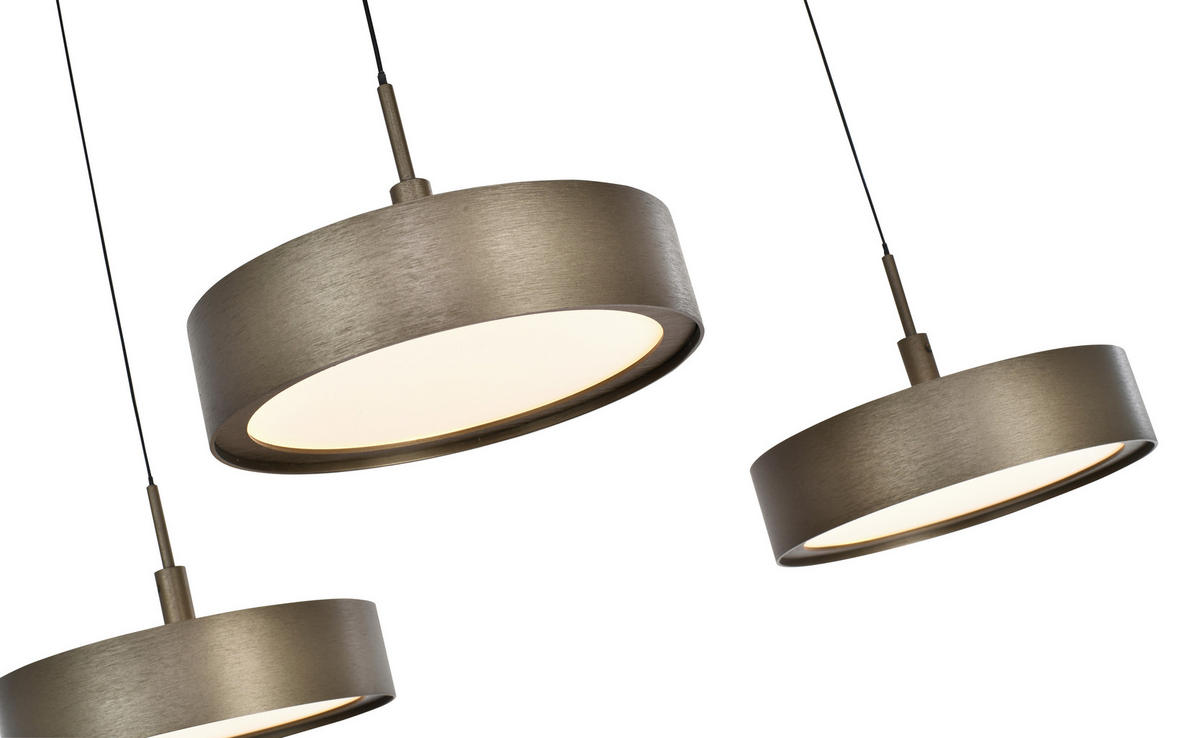 LED-HÄNGELEUCHTE Valensole 117,5/150/36,5 cm  - Bronzefarben, Design, Metall (117,5/150/36,5cm)