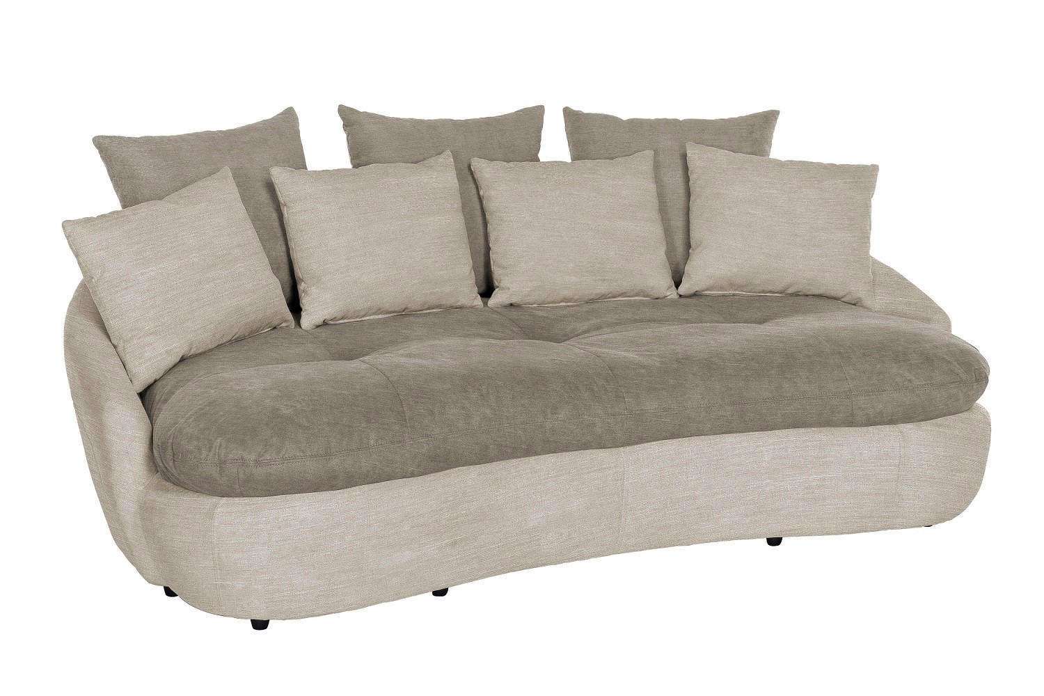 ÓRIÁS KANAPÉ textil barna  - bézs/barna, Basics, műanyag/textil (238/80/143cm) - Welnova