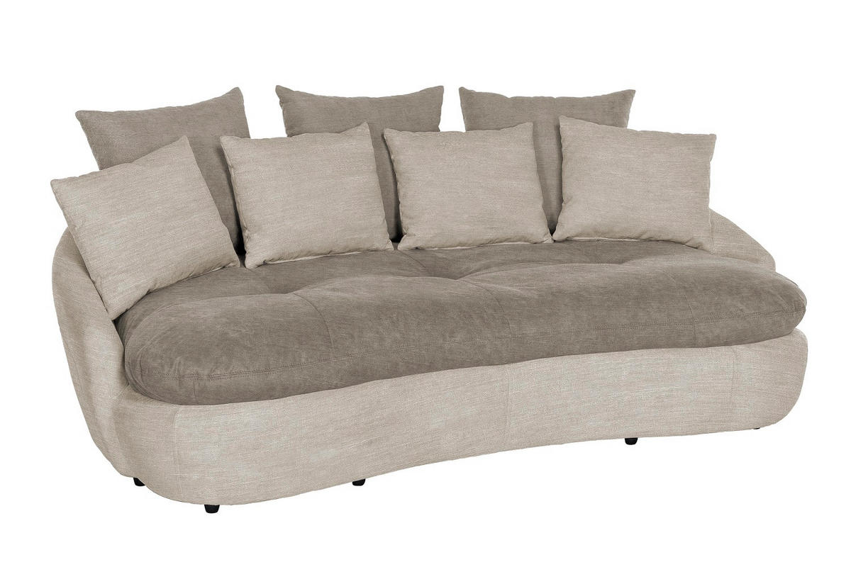 ÓRIÁS KANAPÉ textil barna  - bézs/barna, Basics, műanyag/textil (238/80/143cm) - Welnova