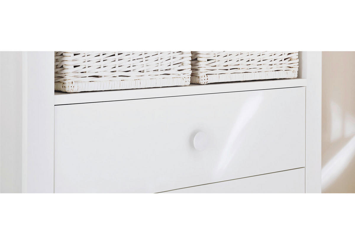 WICKELKOMMODE PINOLINO FLORENTINA 103/180/57-77 cm  - Rosa/Weiß, Trend, Holz/Kunststoff (103/180/57-77cm) - Pinolino