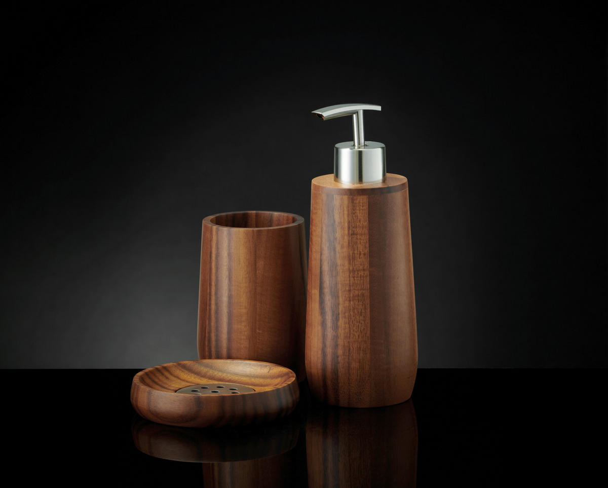 SEIFENSPENDER Holz  - Braun, Konventionell, Holz (8/17cm) - Kleine Wolke