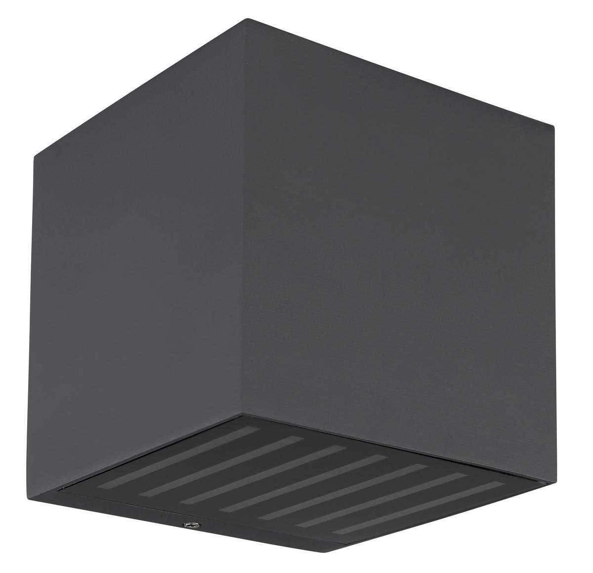 AUSSENWANDLEUCHTE - Klar/Anthrazit, Basics, Glas/Metall (10/10/10cm) - Globo