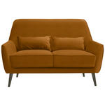 2-SITZER-SOFA in Mikrofaser Gelb  - Gelb/Schwarz, MODERN, Holz/Textil (135/86/80cm) - Carryhome
