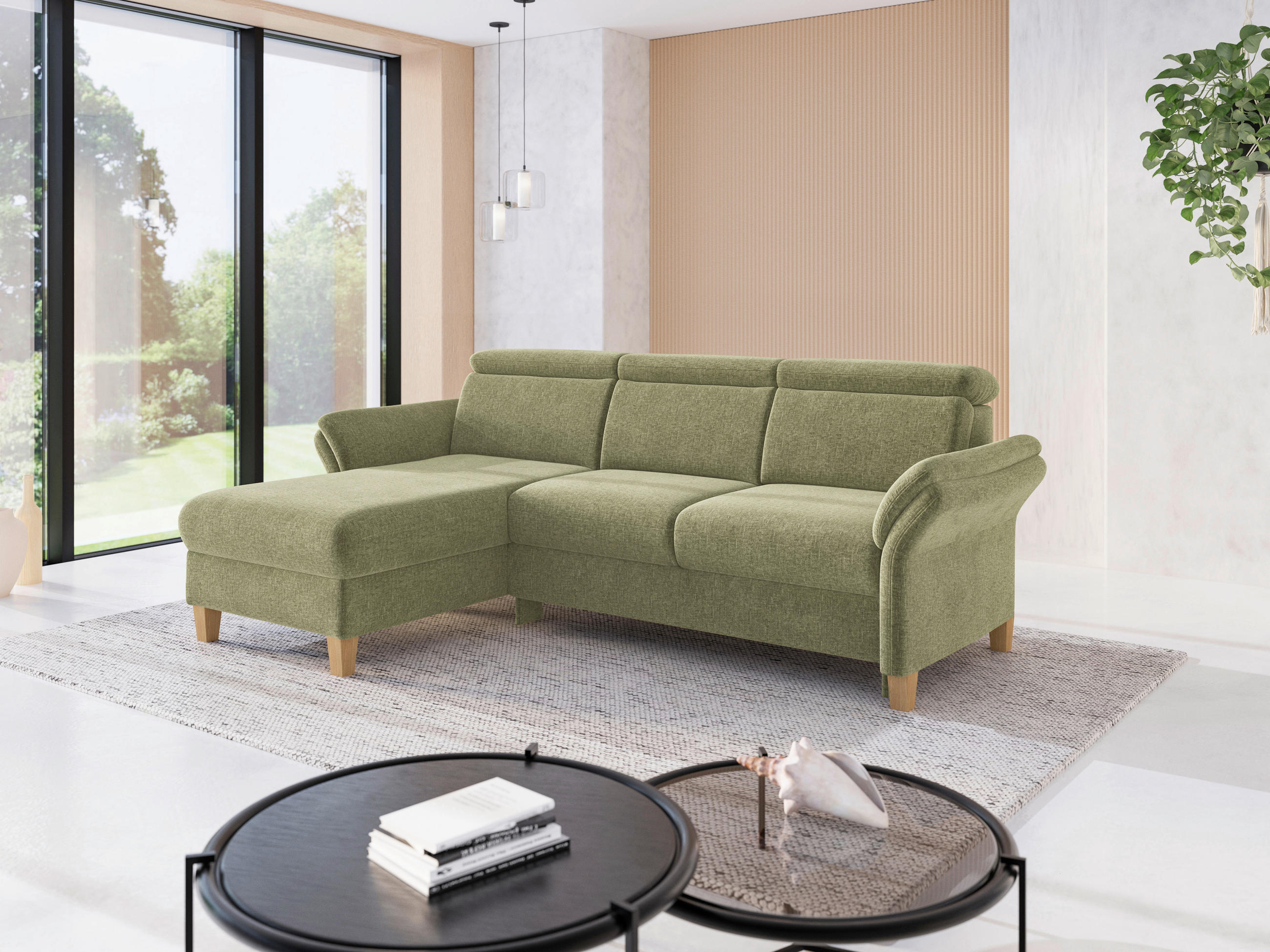 Sit & More ROHOVÁ SEDAČKA, textil, svetlozelená