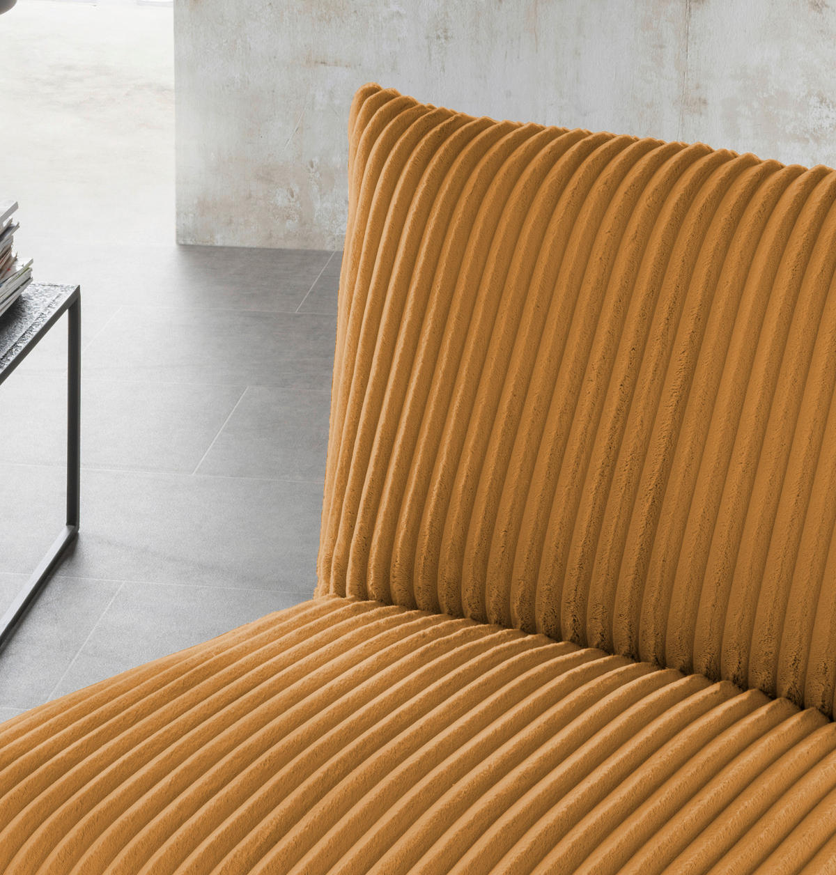 RELAXSESSEL in Textil Goldfarben  - Goldfarben/Schwarz, Design, Textil/Metall (100/78/96cm) - Livetastic