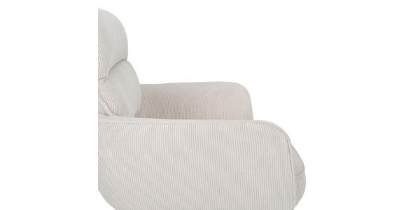 ARMLEHNSTUHL  Stoffauswahl, Sitzfläche 360° drehbar, automatische Rückholfunktion Cord  - Beige/Schwarz, Design, Textil/Metall (60/95/62cm) - Novel