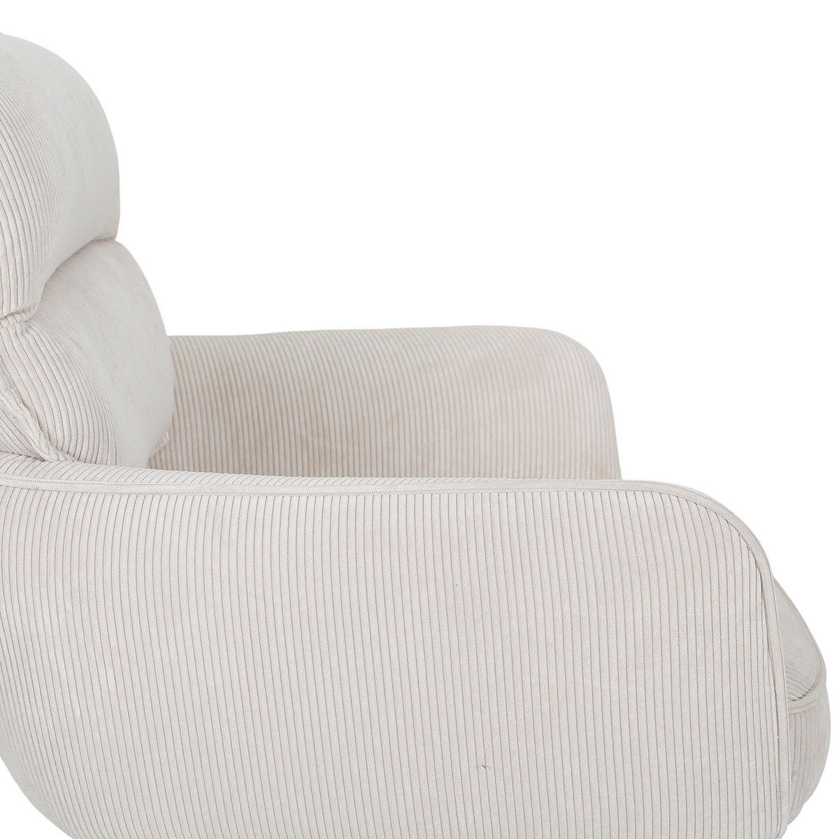 ARMLEHNSTUHL  Stoffauswahl, Sitzfläche 360° drehbar, automatische Rückholfunktion Cord  - Beige/Schwarz, Design, Textil/Metall (60/95/62cm) - Novel