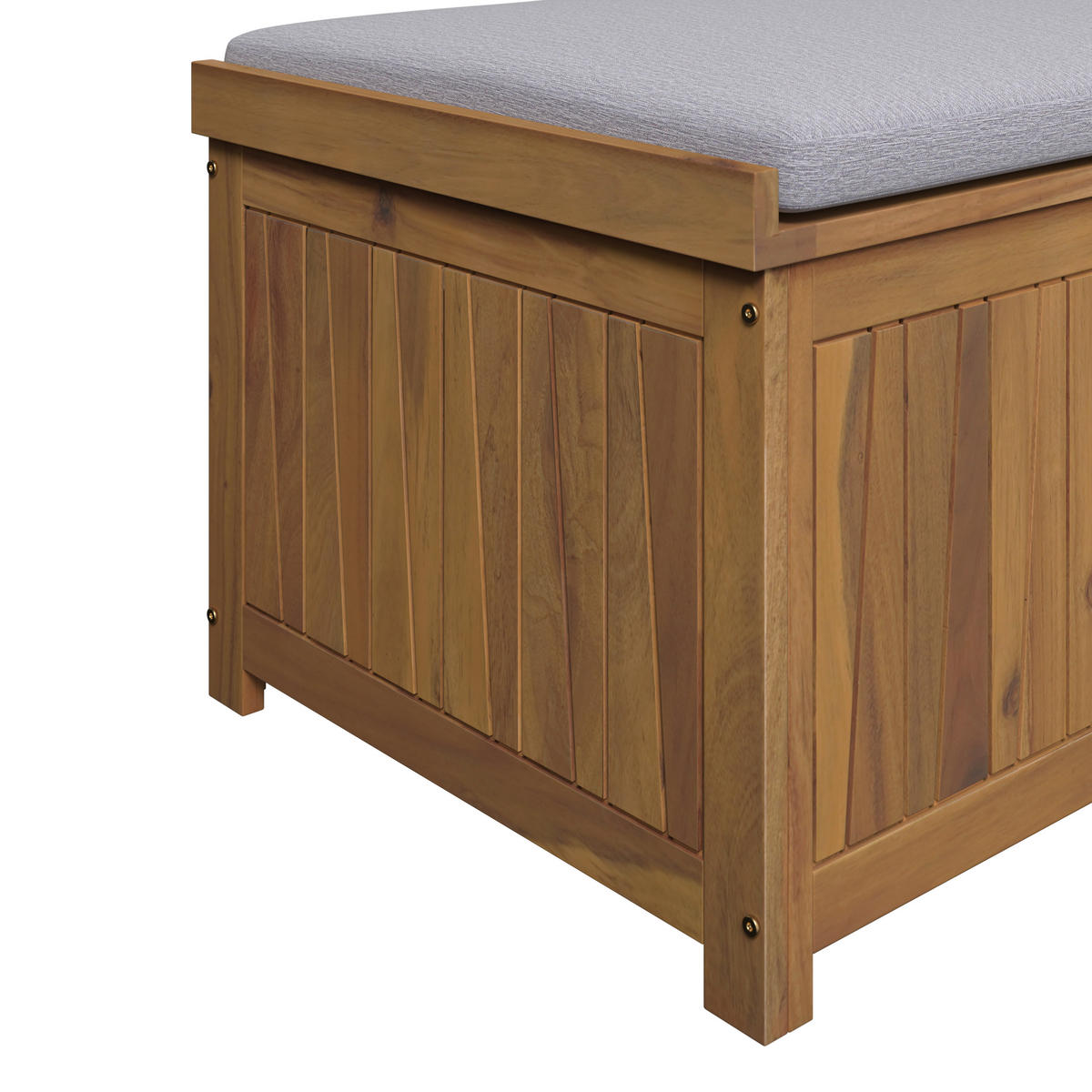 KISSENBOX 140/60/50 cm  - Grau/Akaziefarben, MODERN, Holz/Textil (140/60/50cm) - Ambia Garden