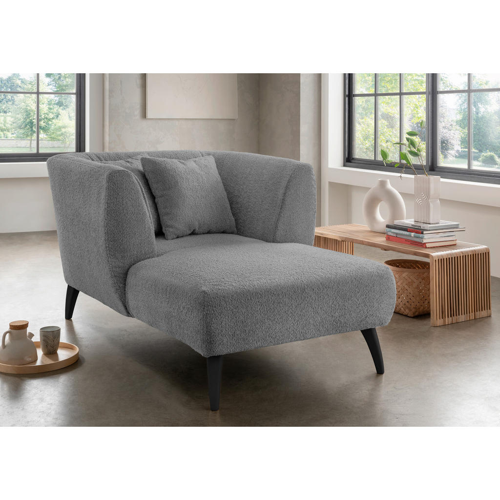Thumbnail - Mid.you Xxl-Sessel, Anthrazit, Textil, Buche, Uni, Füllung: Schaumstoff, 108x84x155 cm, Made in EU, Stoffauswahl, Wohnzi...