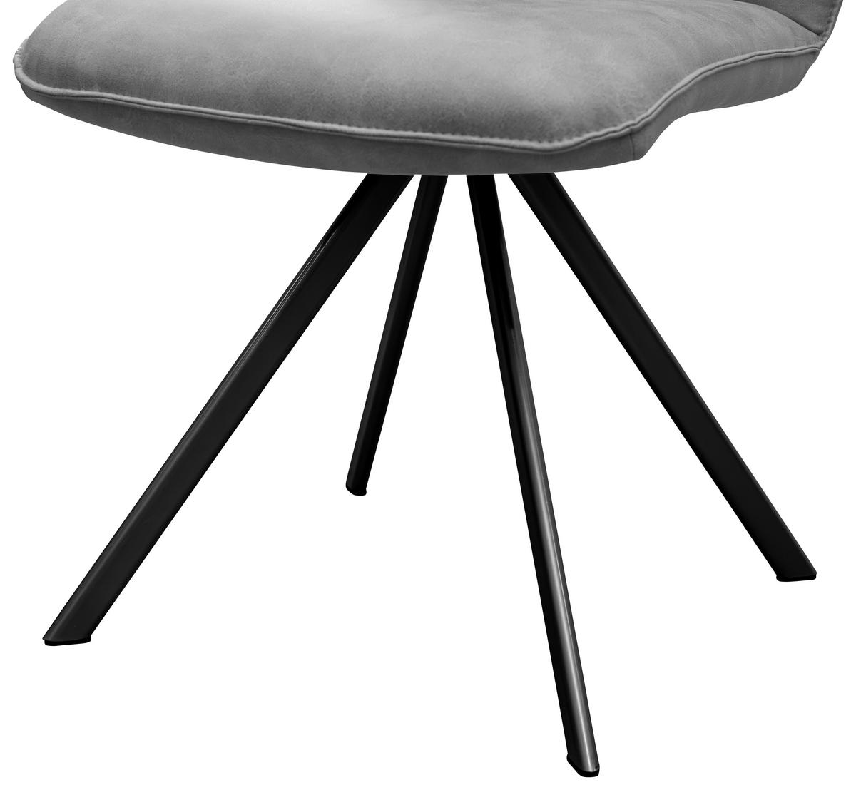 STUHL  Stoffauswahl Webstoff  Grau  - Schwarz/Grau, MODERN, Textil/Metall (50/64/87cm) - Livetastic