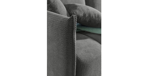 SCHLAFSOFA Plüsch Grau  inkl. Zierkissen, Rückenkissen, Bettkasten, Schlaffunktion, Rücken echt, Liegefläche im Originalstoff  - Schwarz/Grau, KONVENTIONELL, Kunststoff/Textil (200/73/105cm) - Carryhome