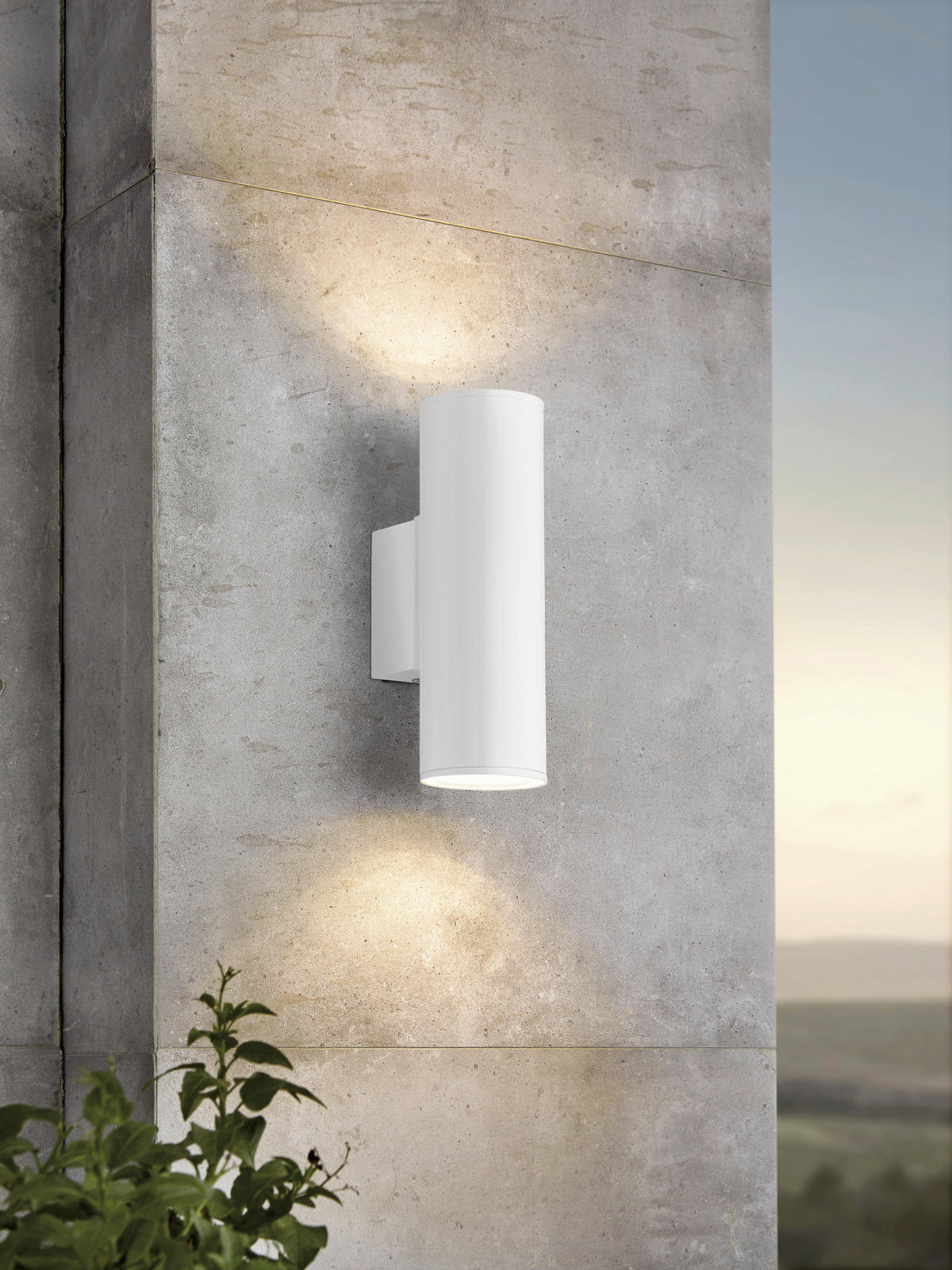 AUßENWANDLEUCHTE 9,5/20 cm   - Weiß, Design, Metall (9,5/20cm) - Eglo