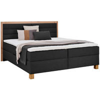 BOXBETT 160/200 cm,  in Schwarz, Eiche Artisan, Matratze, Bettkasten, Topper, H2 = mittel  - Schwarz/Eiche Artisan, KONVENTIONELL, Holz/Textil (160/200cm) - Carryhome