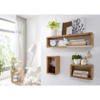 WANDREGALSET 80/20/15 cm  - Akaziefarben, KONVENTIONELL, Holz (80/20/15cm) - MID.YOU