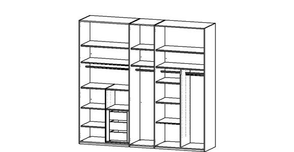 DREHTÜRENSCHRANK 251/235/60 cm 5-türig Graphitfarben - Graphitfarben, Trend, Holzwerkstoff/Metall (251/235/60cm) - Novel