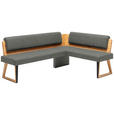 ECKBANK 195/155 cm  in Hellgrau, Wildeiche  - Wildeiche/Hellgrau, Design, Holz/Textil (195/155cm) - Venda