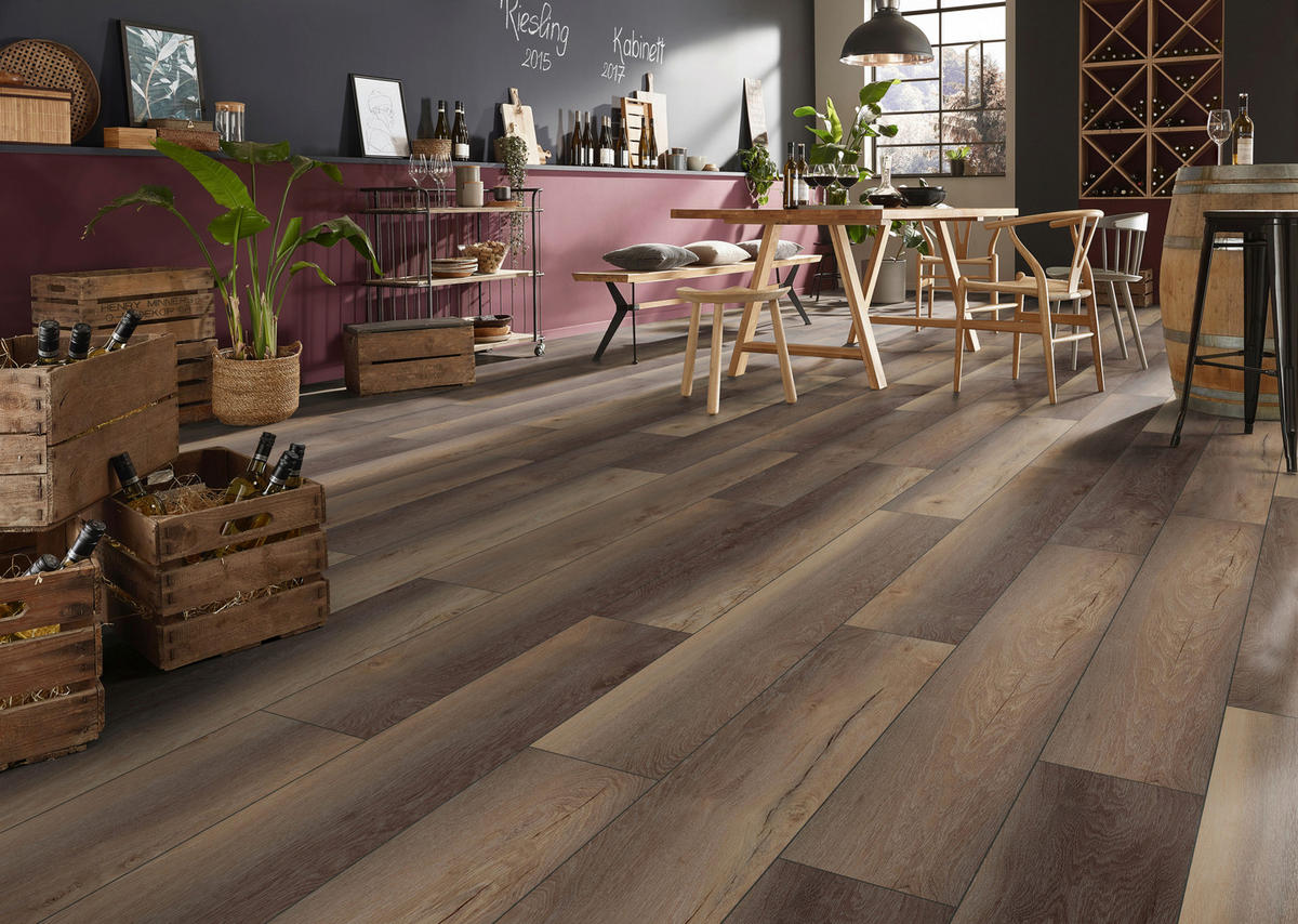 LAMINATBODEN Exquisit  - Eichefarben, KONVENTIONELL, Holz (138.0/19.3/0.8cm)