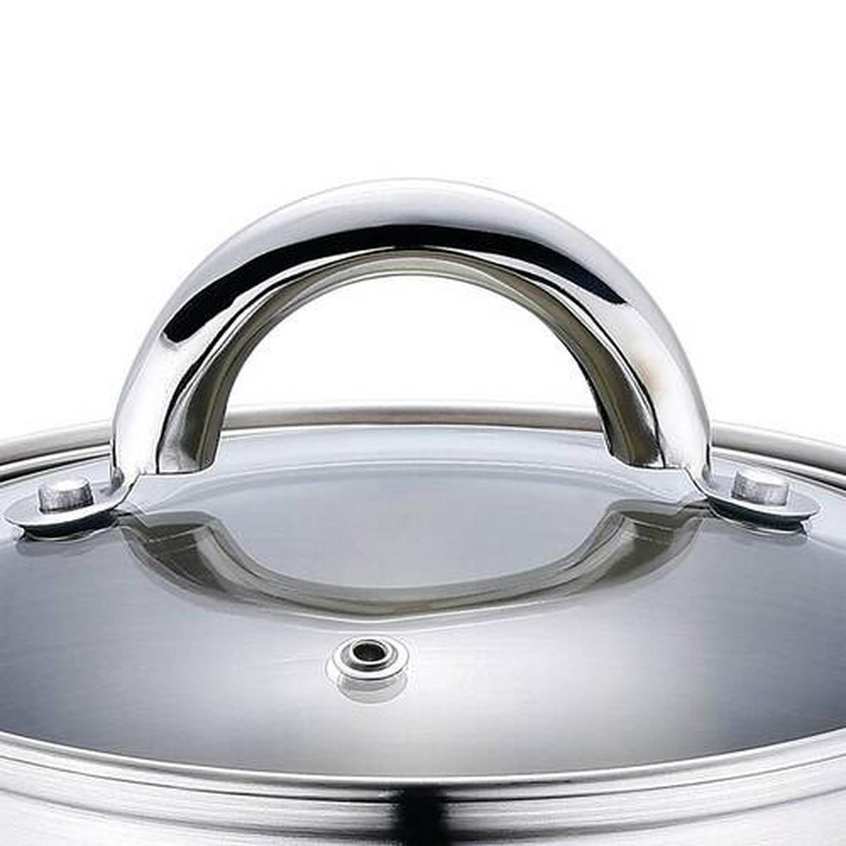 KOCHTOPFSET 12-teilig  - Edelstahlfarben/Transparent, MODERN, Glas/Metall