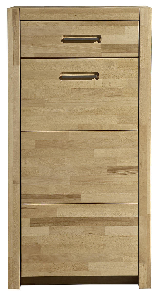 KOMMODE  in 66/112/40 cm  - Silberfarben/Buchefarben, KONVENTIONELL, Holz/Metall (66/112/40cm) - MID.YOU