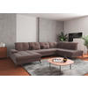 WOHNLANDSCHAFT in Flachgewebe Taupe  - Taupe/Schwarz, Konventionell, Textil/Metall (185/357/231cm) - Sit & More