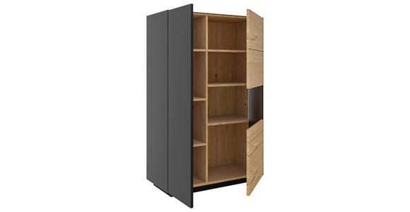 HIGHBOARD 91/141/40 cm  - Wildeiche/Anthrazit, Natur, Holz/Holzwerkstoff (91/141/40cm) - Dieter Knoll