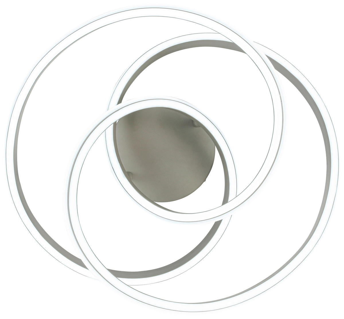 DECKENLEUCHTE 48/52/23 cm   - Sandfarben/Weiß, Trend, Kunststoff/Metall (48/52/23cm) - Novel