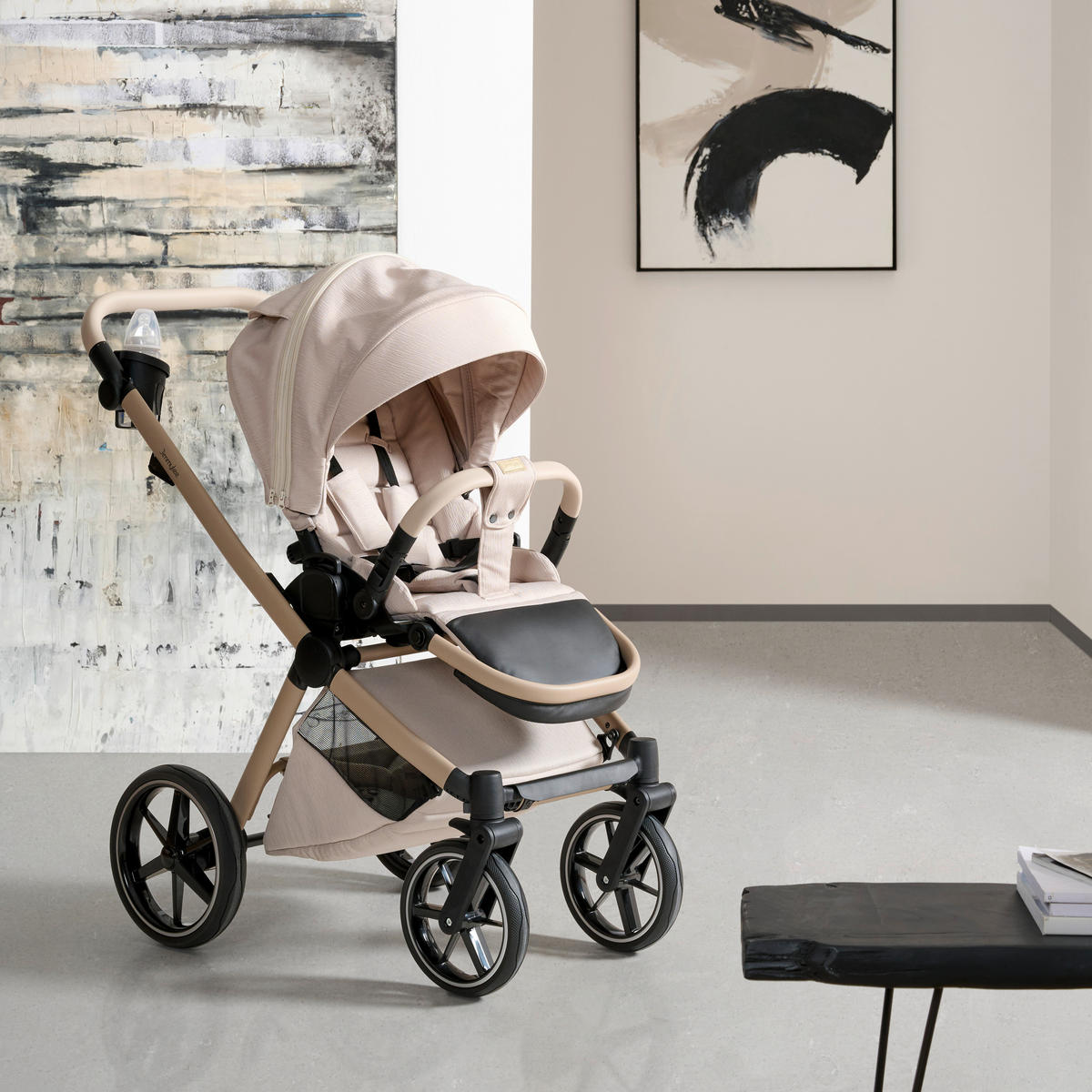 KINDERWAGENSET  - Beige, Trend, Kunststoff/Textil (100/59/106cm) - Jimmylee