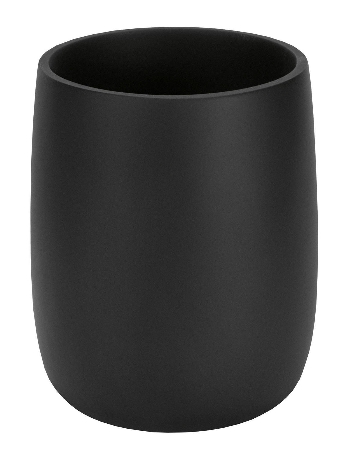 ZAHNPUTZBECHER Bonny  - Schwarz, Basics, Kunststoff (8,5/10cm) - Kleine Wolke