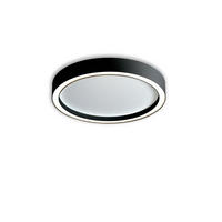 LED-DECKENLEUCHTE Aura 55/4 cm   - Schwarz/Weiß, Design, Metall (55/4cm) - BOPP