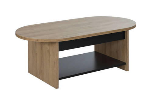 COUCHTISCH Couchtisch 110/55/39 cm oval Eichefarben  - Eichefarben, Design, Holzwerkstoff (110/55/39cm) - MID.YOU