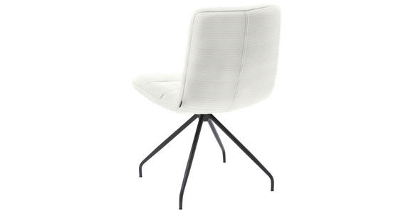 STUHL  in Cord Textil  - Schwarz/Weiß, Design, Textil/Metall (52/88/66cm) - Dieter Knoll