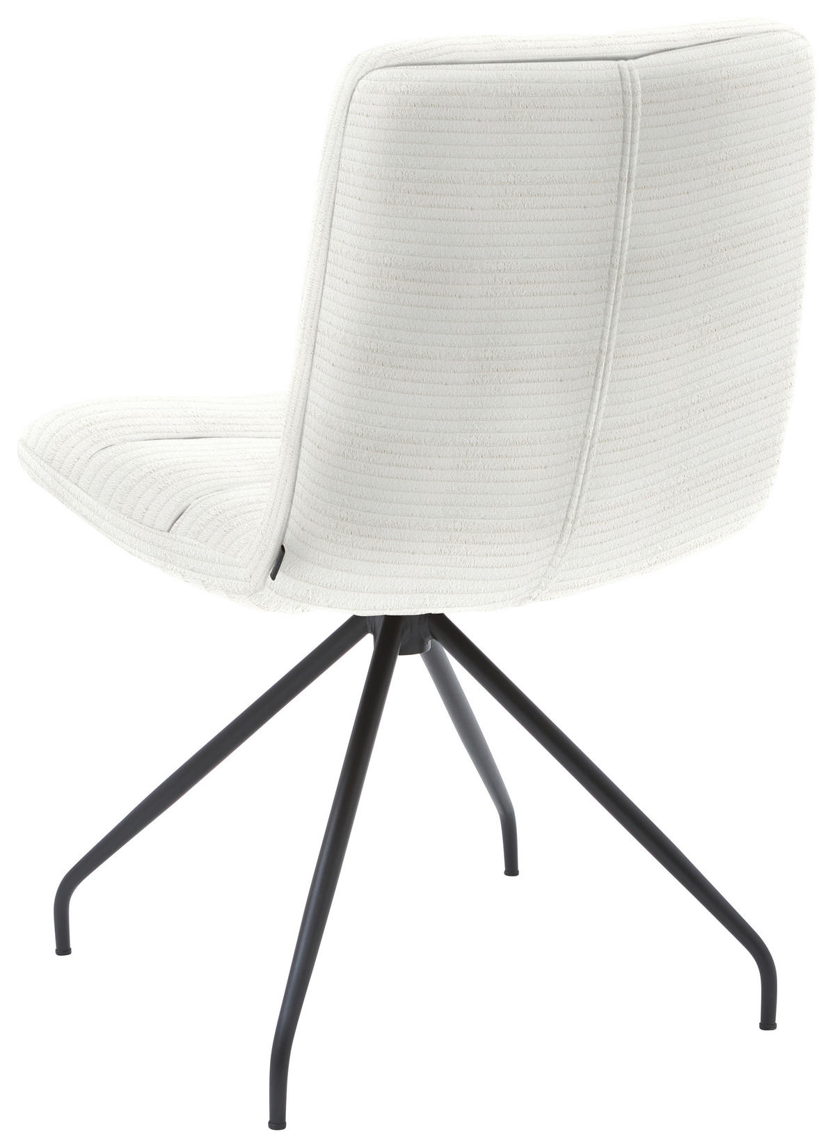 STUHL  in Cord Textil  - Schwarz/Weiß, Design, Textil/Metall (52/88/66cm) - Dieter Knoll