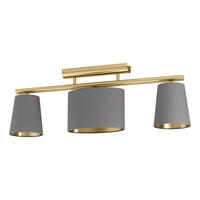DECKENLEUCHTE Almeida 2 81/15,5/28 cm  - Messingfarben/Cappuccino, KONVENTIONELL, Metall (81/15,5/28cm) - Eglo