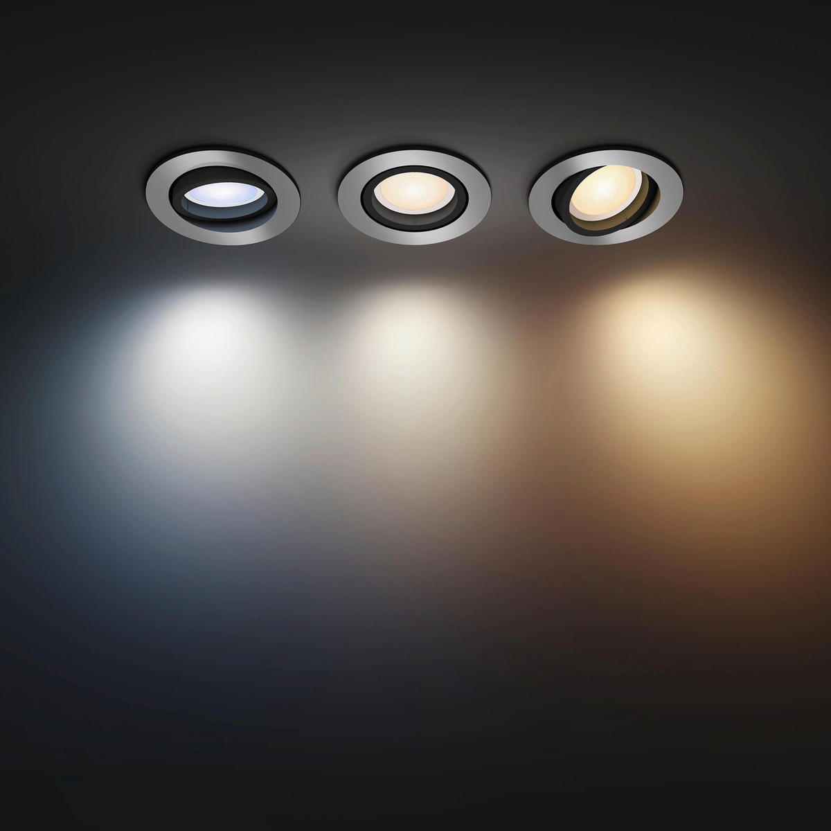 LED-SPOTKOPF Milliskin 9/10/9 cm   - Alufarben, Basics, Kunststoff (9/10/9cm) - Philips HUE