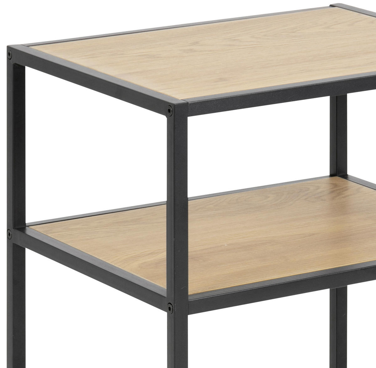NACHTSCHRANK 42,0/63,0/35,0 cm  - Eichefarben/Schwarz, Trend, Holzwerkstoff/Metall (42,0/63,0/35,0cm) - MID.YOU