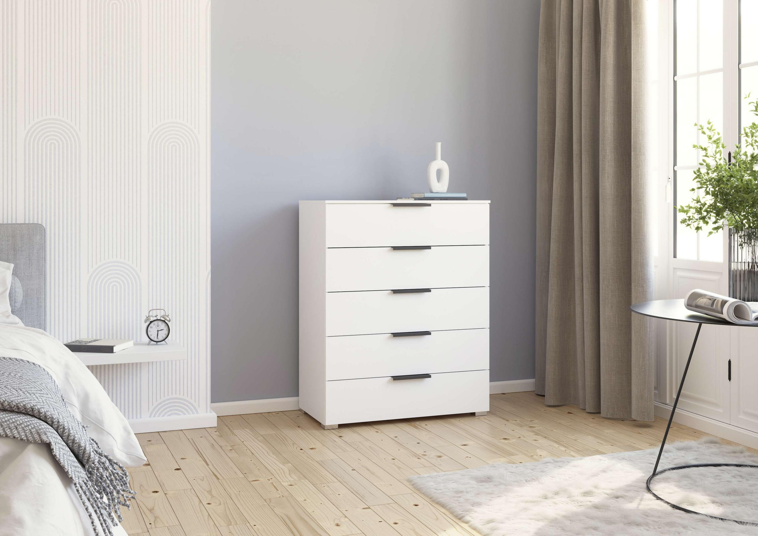 KOMMODE  in 80/100/42 cm  - Graphitfarben/Alufarben, Trend, Holzwerkstoff/Metall (80/100/42cm) - Novel