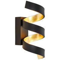 LED-WANDLEUCHTE Helix   - Goldfarben/Schwarz, Basics, Metall (26/10/13,5cm)