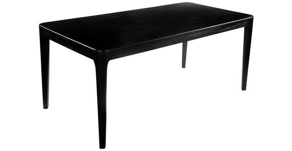 ESSTISCH 180/90/76 cm Echtholz  Holz rechteckig Schwarz  - Schwarz, Trend, Holz (180/90/76cm) - Ambia Home
